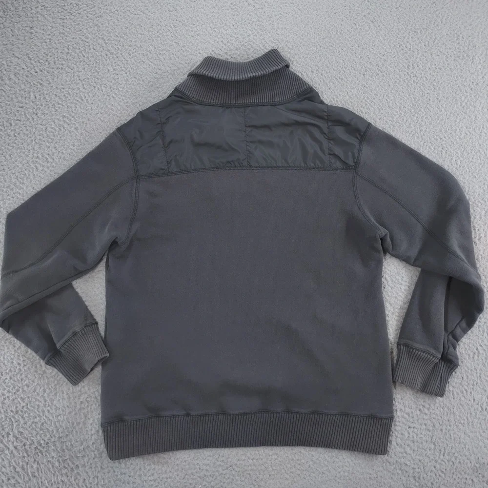 Nike Air Jordan Sweater Mens Large Gray Cotton Thick Heavy Jumpman Collar Warm